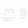 Тумба Rovere Tabacco 80 см BELBAGNO KRAFT KRAFT80RT-KEPBO-1306-SET